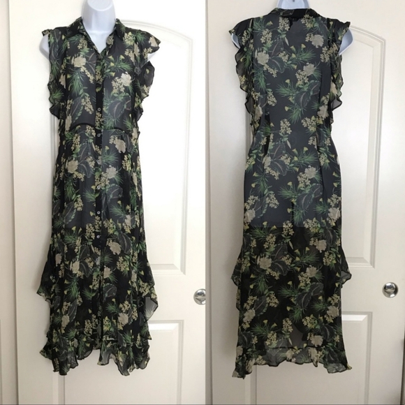 Marissa Webb | XS Ruth Print Dress in Azalea Silk - Picture 4 of 4